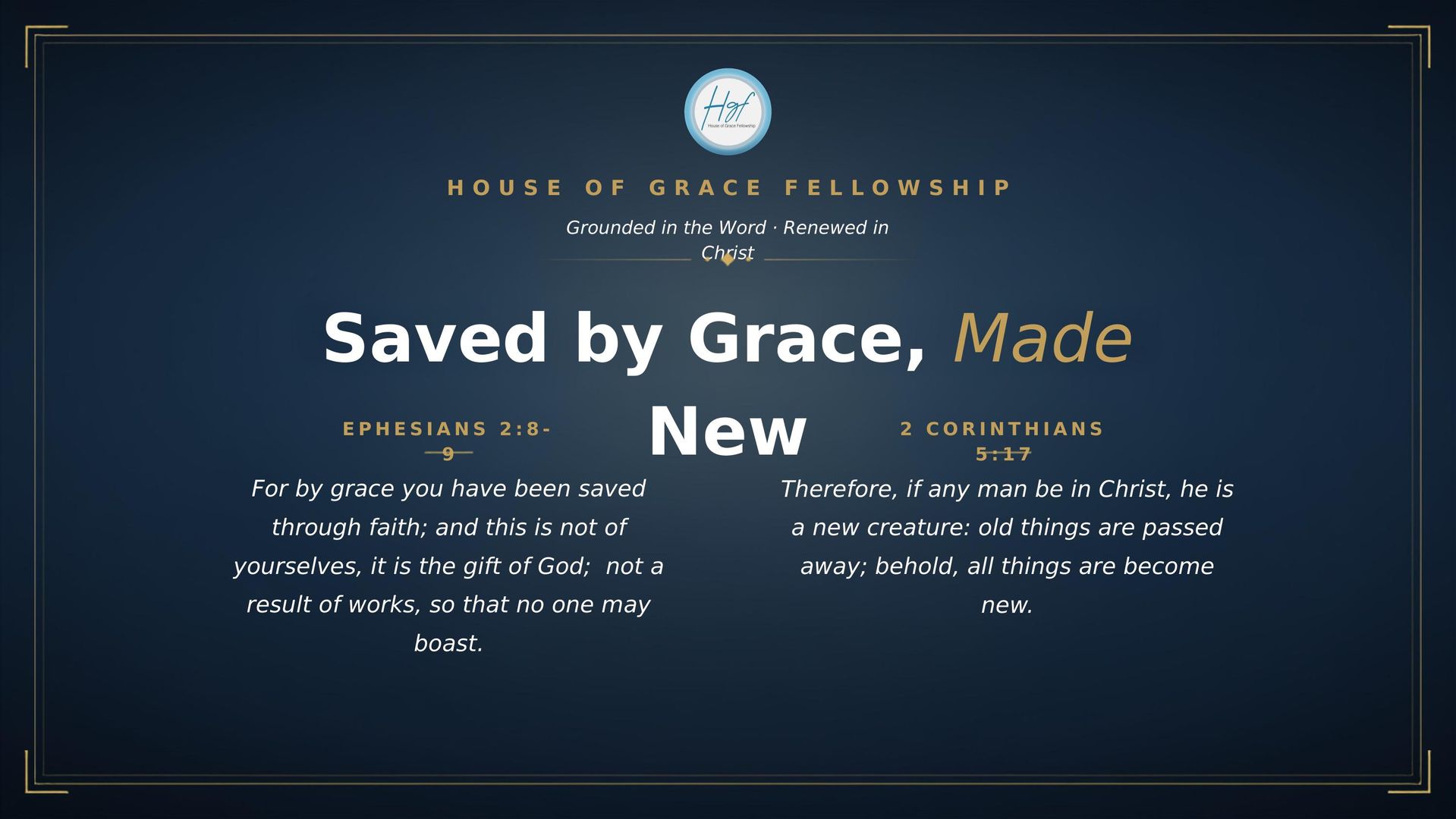 BUILT ON CHRIST, TESTED BY FIRE Slide 1
